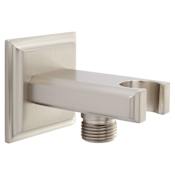 Signature Hardware Ryle Rectangular Water Supply Elbow with Hand Shower Holder Brushed Nickel