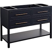 Signature Hardware Robertson 48" Freestanding Mahogany Single Basin Vanity Cabinet - Cabinet Only - Less Vanity Top Midnight Navy Blue