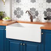 Signature Hardware Brumfield 30" Farmhouse Single Basin Fireclay Kitchen Sink White