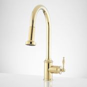 Signature Hardware Southgate Pull-Down Kitchen Faucet Polished Brass