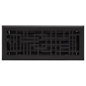 Signature Hardware Baer Steel Floor Register - 4" x 10" Black