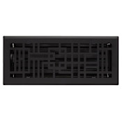 Signature Hardware Baer Steel Floor Register - 4" x 12" Black