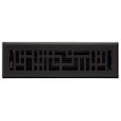 Signature Hardware Baer Steel Floor Register - 2-1/4" x 14" (3-1/2" x 15-3/8" Overall) Black