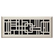 Signature Hardware Baer Steel Floor Register - 4" x 10" Brushed Nickel