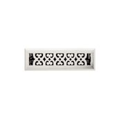 Signature Hardware Hutch Steel Floor Register - 2-1/4" x 12" (3-1/2" x 13-3/8" Overall) Brushed Nickel