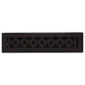 Signature Hardware Durand Iron Floor Register - 2-1/4" x 10" Black Powder Coat