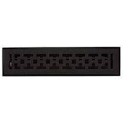 Signature Hardware Durand Iron Floor Register - 2-1/4" x 12" Black Powder Coat