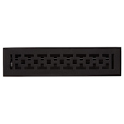 Signature Hardware Durand Iron Floor Register - 2-1/4" x 14" Black Powder Coat
