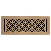 Signature Hardware Pasteur Brass Floor Register - 4" x 12" Antique Brass