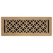 Signature Hardware Pasteur Brass Floor Register - 4" x 14" Antique Brass