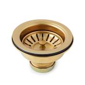 Signature Hardware Atlas 3-1/2" Basket Strainer Matte Gold