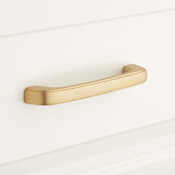 Signature Hardware Prowse 3-7/8 Inch Center to Center Handle Cabinet Pull Antique Brass