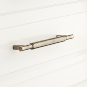 Signature Hardware Colmar 3-3/4" Center to Center Bar Cabinet Pull Antique Brass