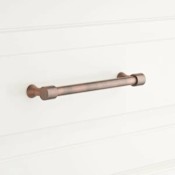 Signature Hardware Strasbourg 8 Inch Center to Center Bar Cabinet Pull Antique Copper