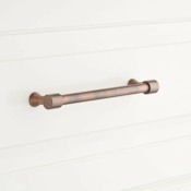 Signature Hardware Strasbourg 6 Inch Center to Center Bar Cabinet Pull Antique Copper