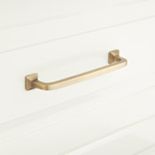Signature Hardware Klein 6 Inch Center to Center Handle Cabinet Pull Antique Brass