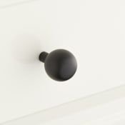 Signature Hardware Osian 3/4 Inch Long Round Cabinet Knob Black Powder Coat