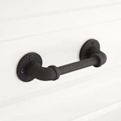 Signature Hardware Gibson 6 Inch Center to Center Handle Cabinet Pull Black Powder Coat