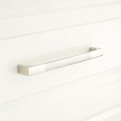 Signature Hardware Levitt 5 Inch Center to Center Handle Cabinet Pull Brushed Nickel