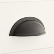 Signature Hardware Barrus 2 Inch Center to Center Cup Cabinet Pull Black
