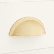 Signature Hardware Barrus 3 Inch Center to Center Cup Cabinet Pull Satin Brass