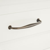 Signature Hardware Padilla 6-1/4 Inch Center to Center Handle Cabinet Pull Antique Brass