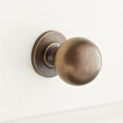 Signature Hardware Rodino Round Cabinet Knob Antique Brass