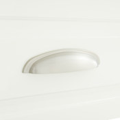 Signature Hardware Edvard 5 Inch Center to Center Cup Cabinet Pull Brushed Nickel