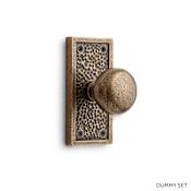 Signature Hardware Traeger Solid Brass Single Dummy Door Knob Antique Brass