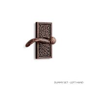 Signature Hardware Traeger Left Hand Solid Bronze Single Dummy Door Lever Antique Copper