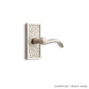 Signature Hardware Traeger Right Hand Solid Brass Single Dummy Door Lever Brushed Nickel