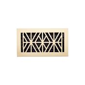 Signature Hardware Farina Brass Floor Register - 6" x 10" (7-1/2" x 11-5/8" Overall) Brushed Brass
