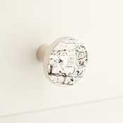 Signature Hardware Brick 2 Inch Diameter Mushroom Cabinet Knob Satin Nickel