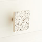 Signature Hardware Brick Square Cabinet Knob Satin Nickel