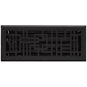 Signature Hardware Baer Steel Wall Register - 4" x 12" Black