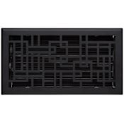 Signature Hardware Baer Steel Wall Register - 6" x 12" Black