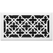 Signature Hardware Ballas Steel Wall Register - 6" x 12" White