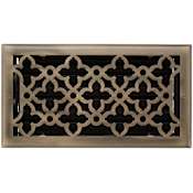 Signature Hardware Ballas Steel Wall Register - 6" x 14" Antique Brass