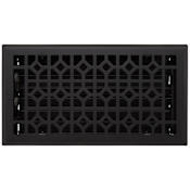 Signature Hardware Appert Steel Wall Register - 6" x 10" Black