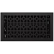 Signature Hardware Appert Steel Wall Register - 6" x 14" Black