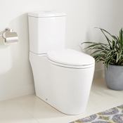 Signature Hardware Grayvik 1.28 GPF Two Piece Elongated Toilet - Seat Included White