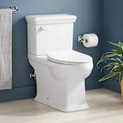 Signature Hardware Key West 1.28 GPF Two Piece Elongated Skirted Chair Height Toilet - ADA Compliant, Seat Included White