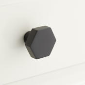 Signature Hardware Khoit 1-1/2 Inch Wide Geometric Cabinet Knob Black