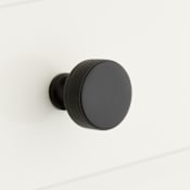 Signature Hardware Arles 1-1/4" Diameter Round Cabinet Knob Black