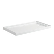 Signature Hardware 60" x 32" Rectangular Shower Base with Single Threshold and Right Drain White
