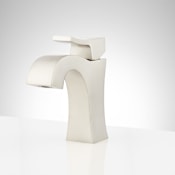Signature Hardware Vilamonte 1.2 GPM Single Hole Bathroom Faucet with Metal Lever Handle and Pop-Up Drain Assembly Brushed Nickel