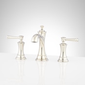 Signature Hardware Beasley 1.2 GPM Widespread Bathroom Faucet with Pop-Up Drain Assembly Polished Nickel