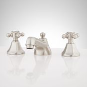 Signature Hardware Boca Raton 1.2 GPM Widespread Bathroom Faucet with Pop-Up Drain Assembly Brushed Nickel