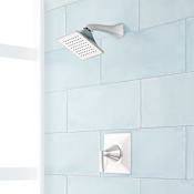 Signature Hardware Vilamonte Pressure Balanced Shower Only Package with Single Function Shower Head - Accufit Rough-In Valve Included Brushed Nickel