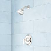 Signature Hardware Pendleton Shower Only Trim Package with 1.8 GPM Single Function Shower Head - Less Valve Polished Nickel